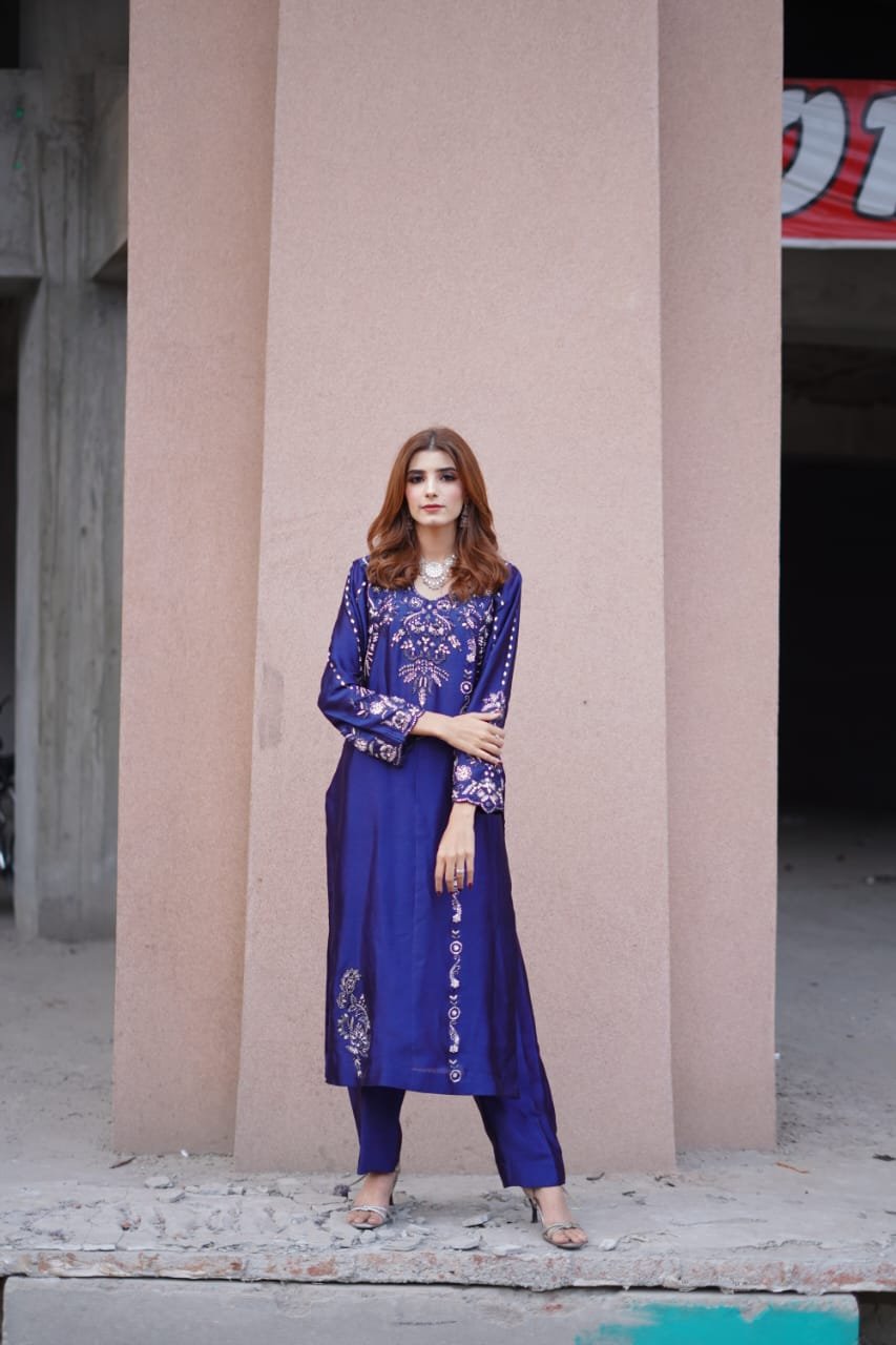 3 piece dress tussar silk fabric