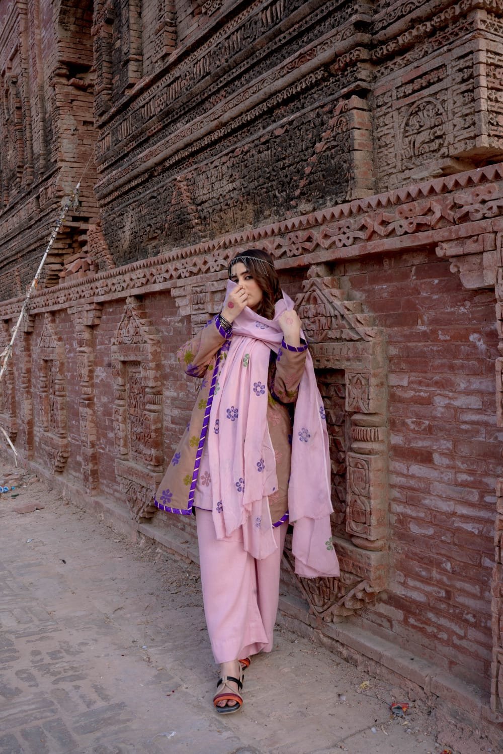 4 piece suit fabric karrandi with silk duppata