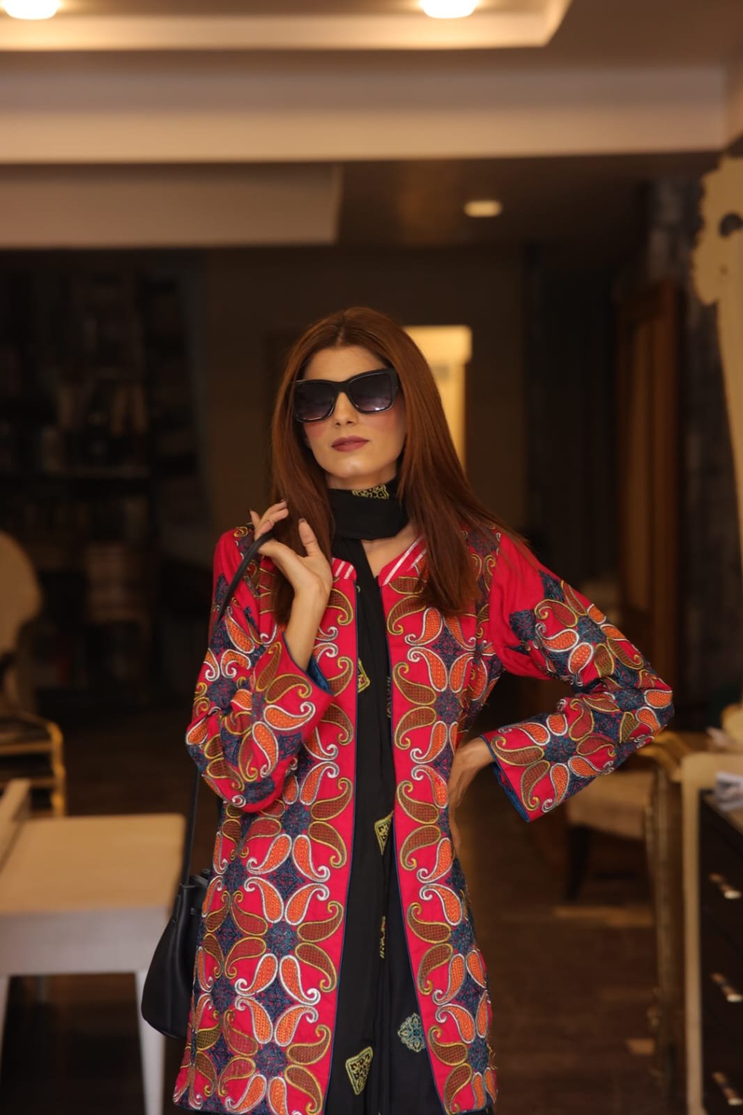 4 piece karrandi suit Fabric karrandi , silk dupatta fully block printed
