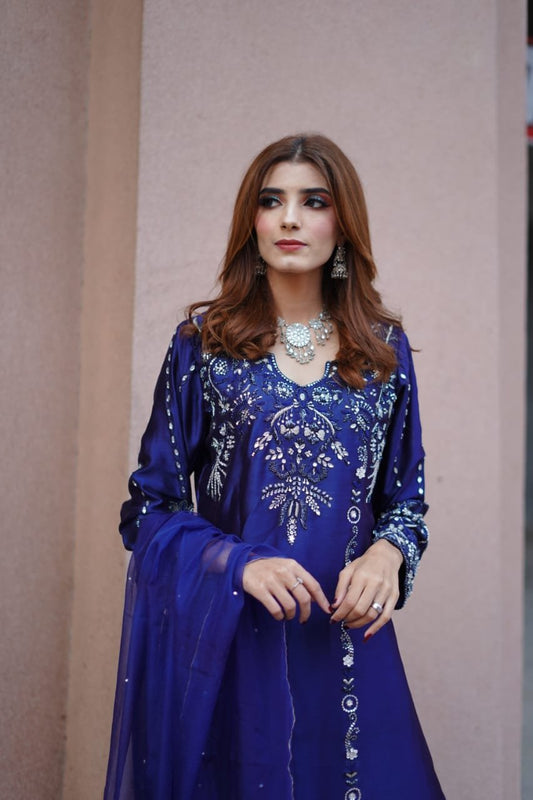 3 piece dress tussar silk fabric